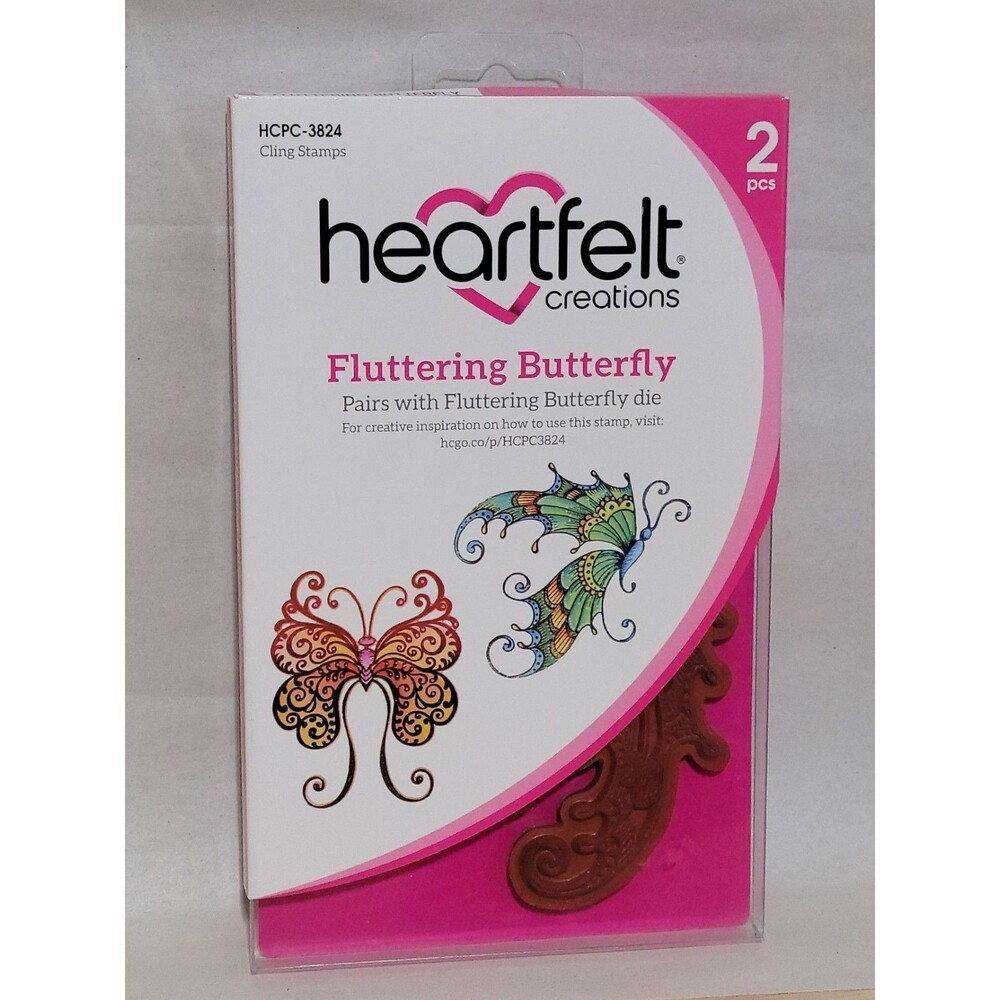 Heartfelt Creations Fluttering Butterfly Cling Stamps HCPC-3824